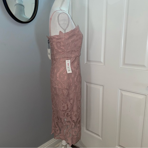NWT Bardot Lina Lace Dress Pink Rose - Picture 4 of 16
